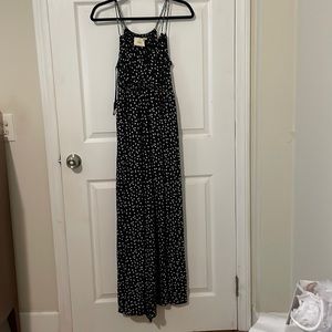 Polka dot jumpsuit with pockets